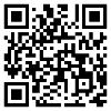 QR code with a black and white pattern
